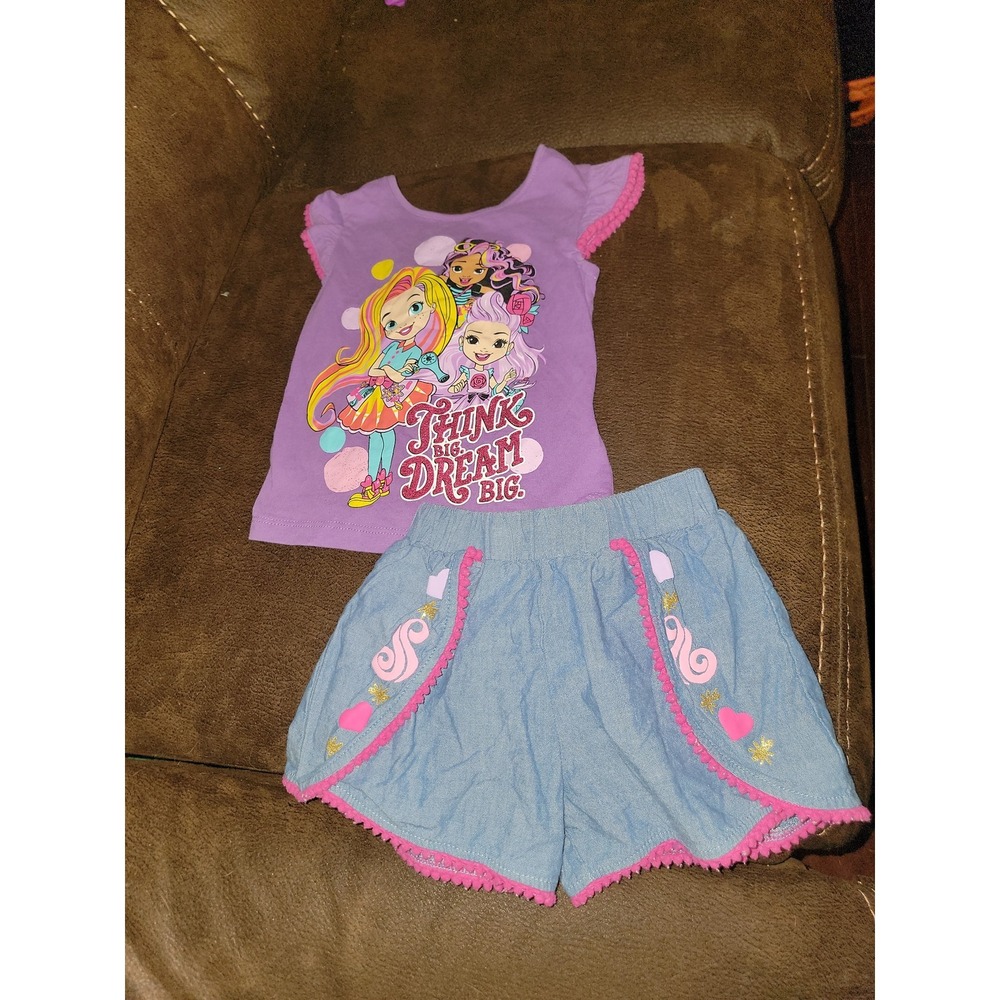 Nickelodeon sunny day think big dream big top and shorts size 4t outfit